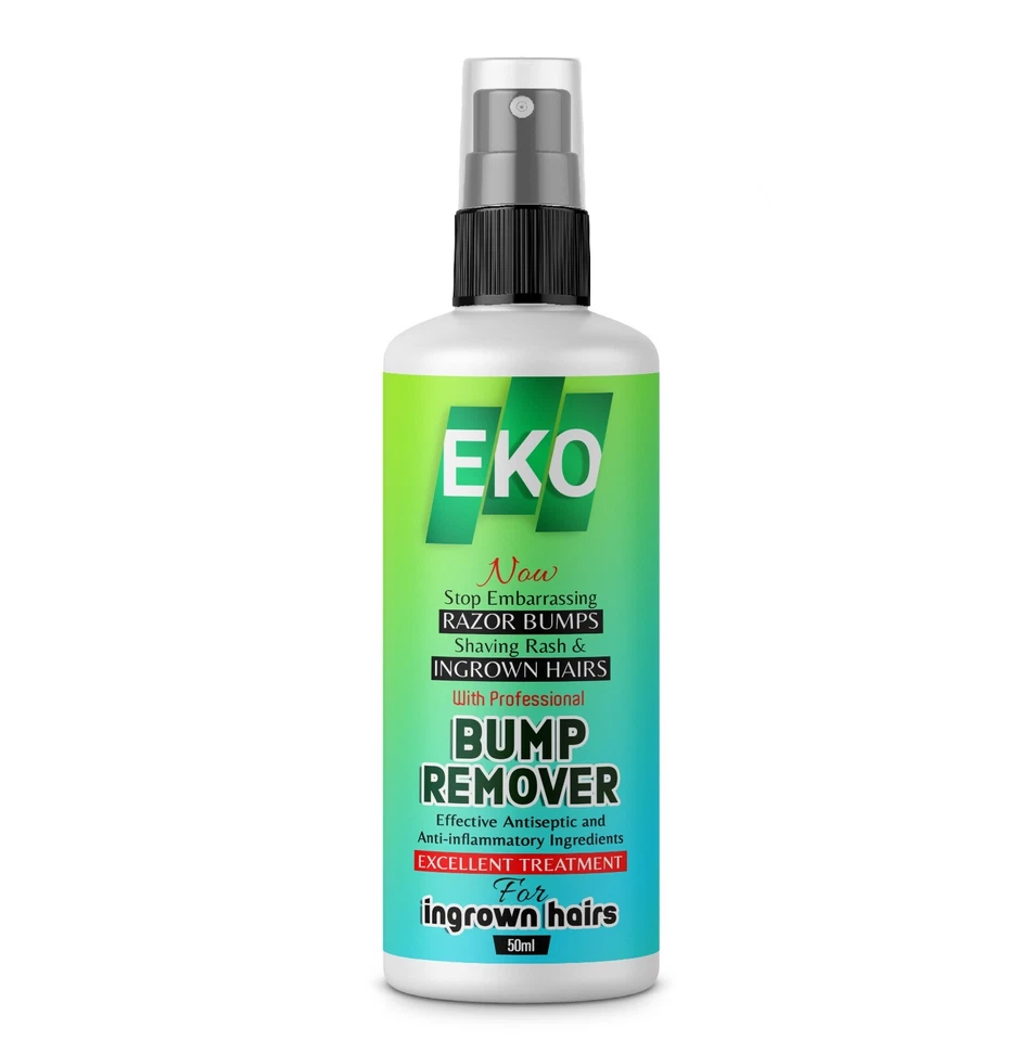 EKO MEN/WOMEN INGROWN HAIR BUMP REMOVER SHAVING PAINLESS LEG,B0DY, UNDERARMS 50ML UK