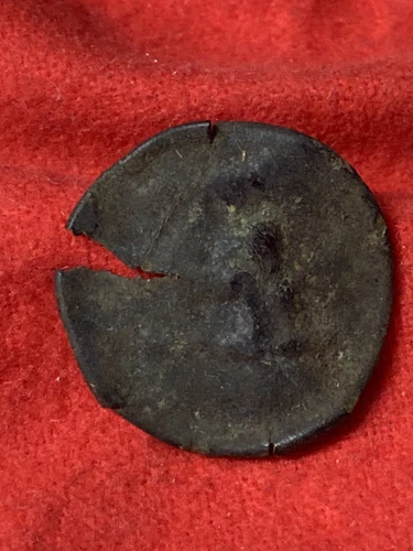 CIVIL WAR C.S.A. CONFEDERATE A BLOCK ARTILLARY COAT BUTTON DUG CORINTH MS