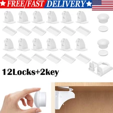 Baby Safety Cupboard Lock Invisible Magnetic Cabinet Locks Child Kid Proof Latch
