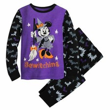 Disney Minnie Halloween 2 PC Long Sleeve Tight Fit Cotton Pajama Set Girl Size 4
