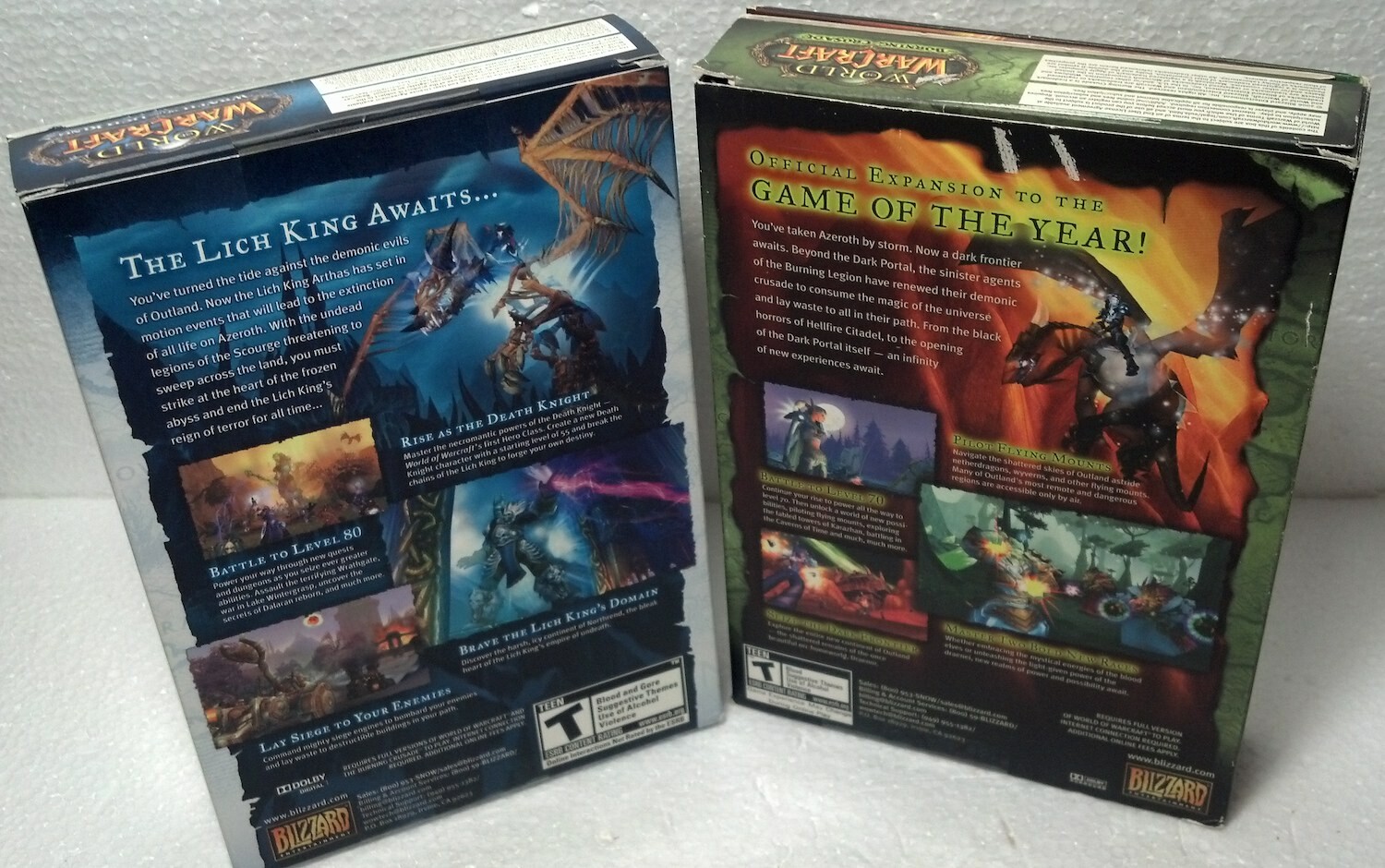 Pair Blizzard WORLD OF WARCRAFT Discs Expansion box Sets NOT TESTED Used  w/Key # | eBay