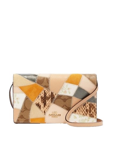 COACH Patchwork Denim Chain Shoulder Bag 68886 Crossbody