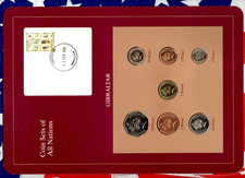 Coin Sets of All Nations Gibraltar 1988-1995 UNC £1 1995 50,20 Pence 1988