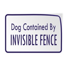 Horizontal Vinyl Stickers Dogs Contained by Invisible Fence Pet Animal Security