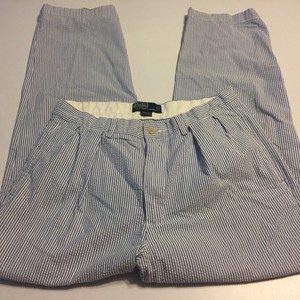POLO-Ralph-Lauren-Andrew-Mens-Seersucker-Club-Golf-Seersucker-Pleated-Pant-32x29
