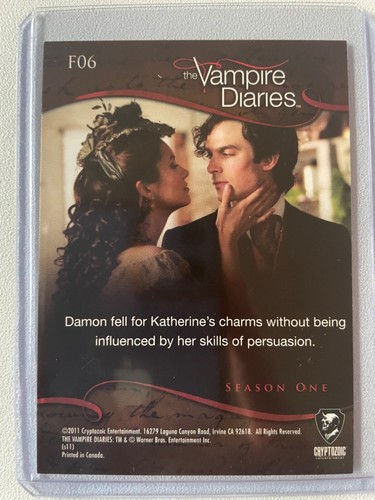 The Vampire Diaries Season 1 Enslaved Damon & Katherine Foil Insert #F06 2011 - Picture 2 of 2