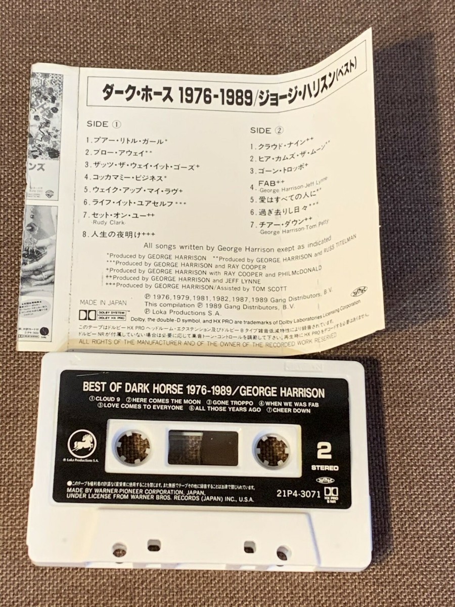 GEORGE HARRISON Best Of Dark Horse 1976-89 JAPAN CASSETTE 21P4