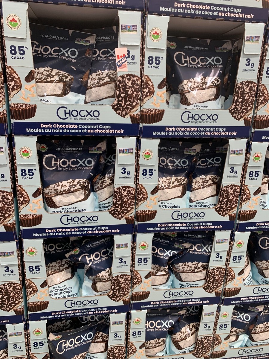 AiWaWa CA, (4 BAGS), Chocxo Dark Chocolate Coconut Cups 420 g/ BAG