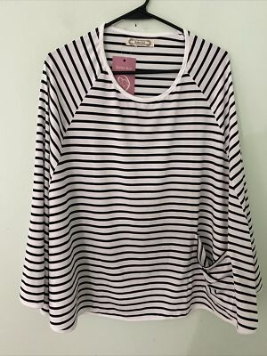 Kefee Kol Nursing Cover One Size Black White Stripe Modesty Poncho Cape New