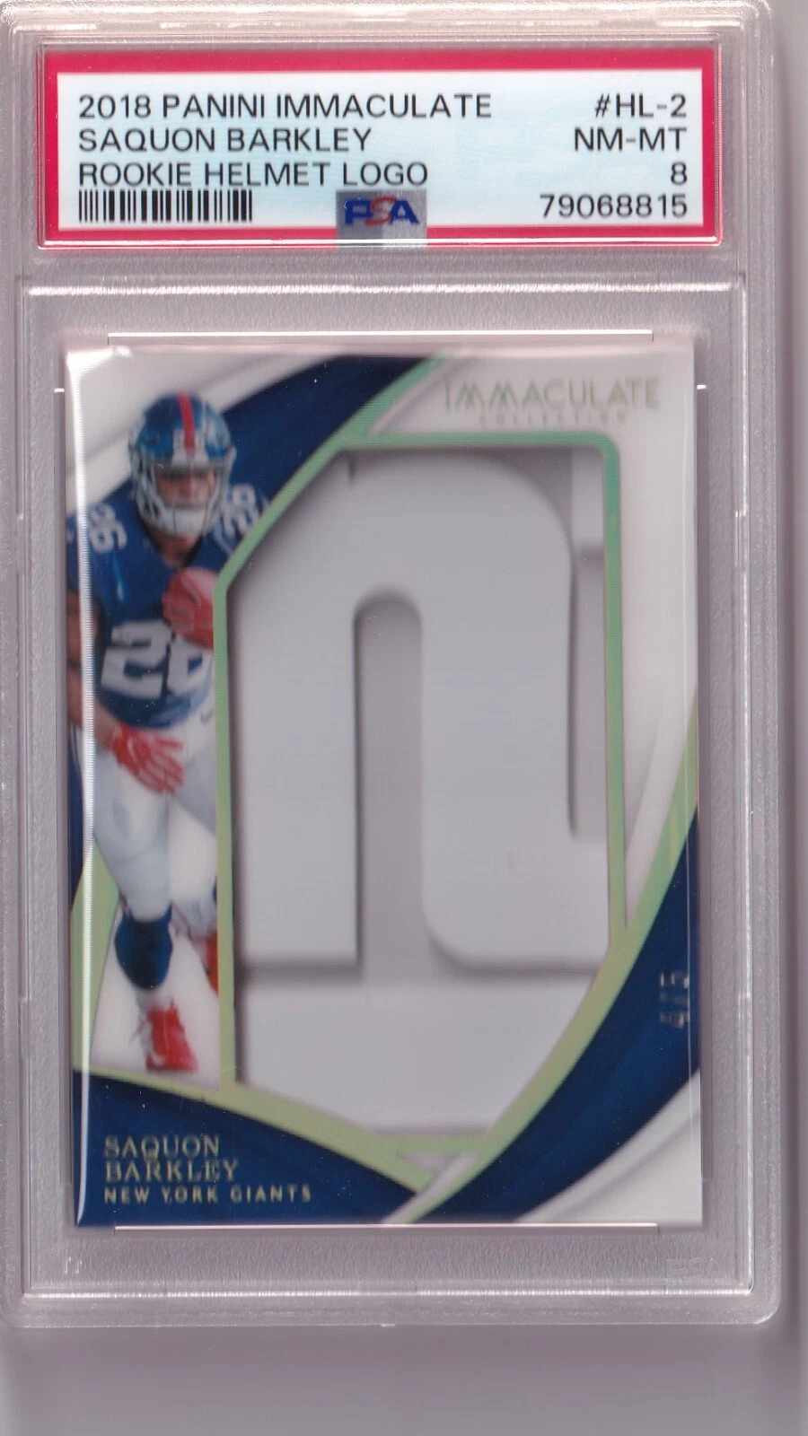 Saquon Barkley Panini Immaculate Rookie Helmet Logo #HL2 Base