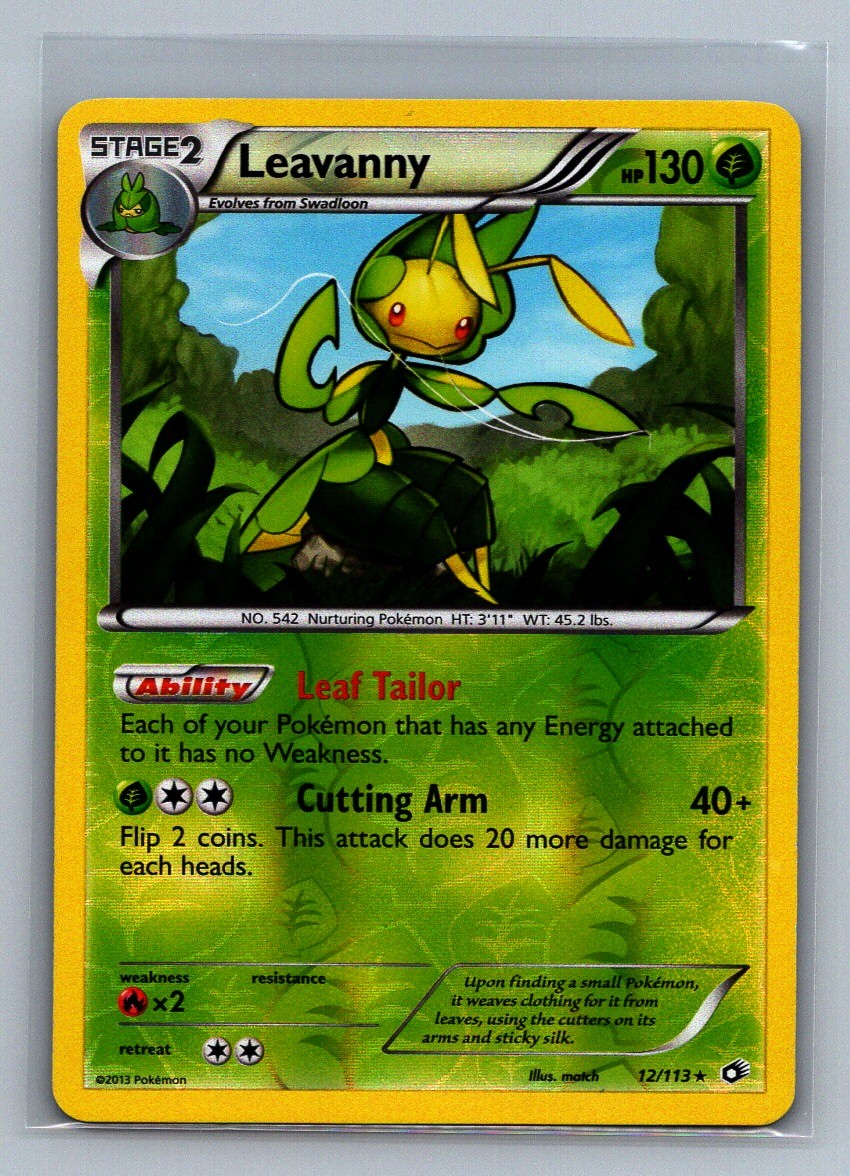 Leavanny #12/113 Reverse Holo Legendary Treasures Pokemon Card - LP+