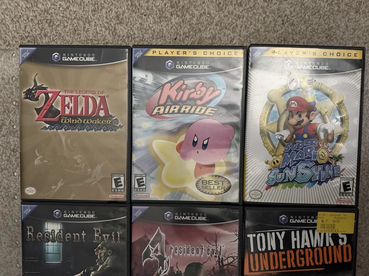 GameCube Game Lot (8) CIB Zelda Wind Waker Super Mario Sunshine Kirby Air Ride View 2