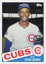 2020 Topps Update 35th Anniversary #85TB-11 Ernie Banks SS/1B Cubs Retro 1985