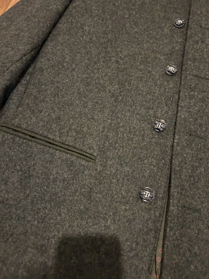Blazer de lã alemão vintage tamanho 50 - Imagem 3 de 4