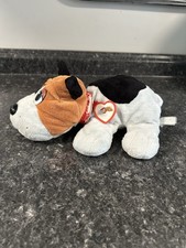 Pound Puppies Plush Dog Toy 2007 Brown White Brown Stuffed 13" W/Tag /Collar D51