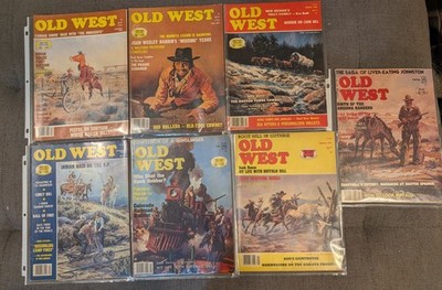 Vintage Old West Western Magazines Lot Of 6 Issues From Early 1980's