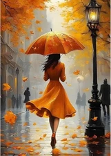 MXJSUA DIY 5d Diamond Painting Kits for Adults, Umbrella 12x16in, Woman-02 