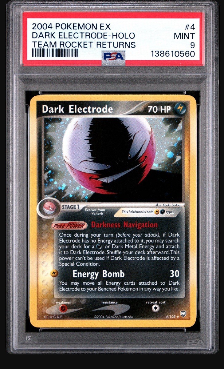 2004 Pokemon Team Rocket Returns #4 Dark Electrode Holo PSA 9 Mint