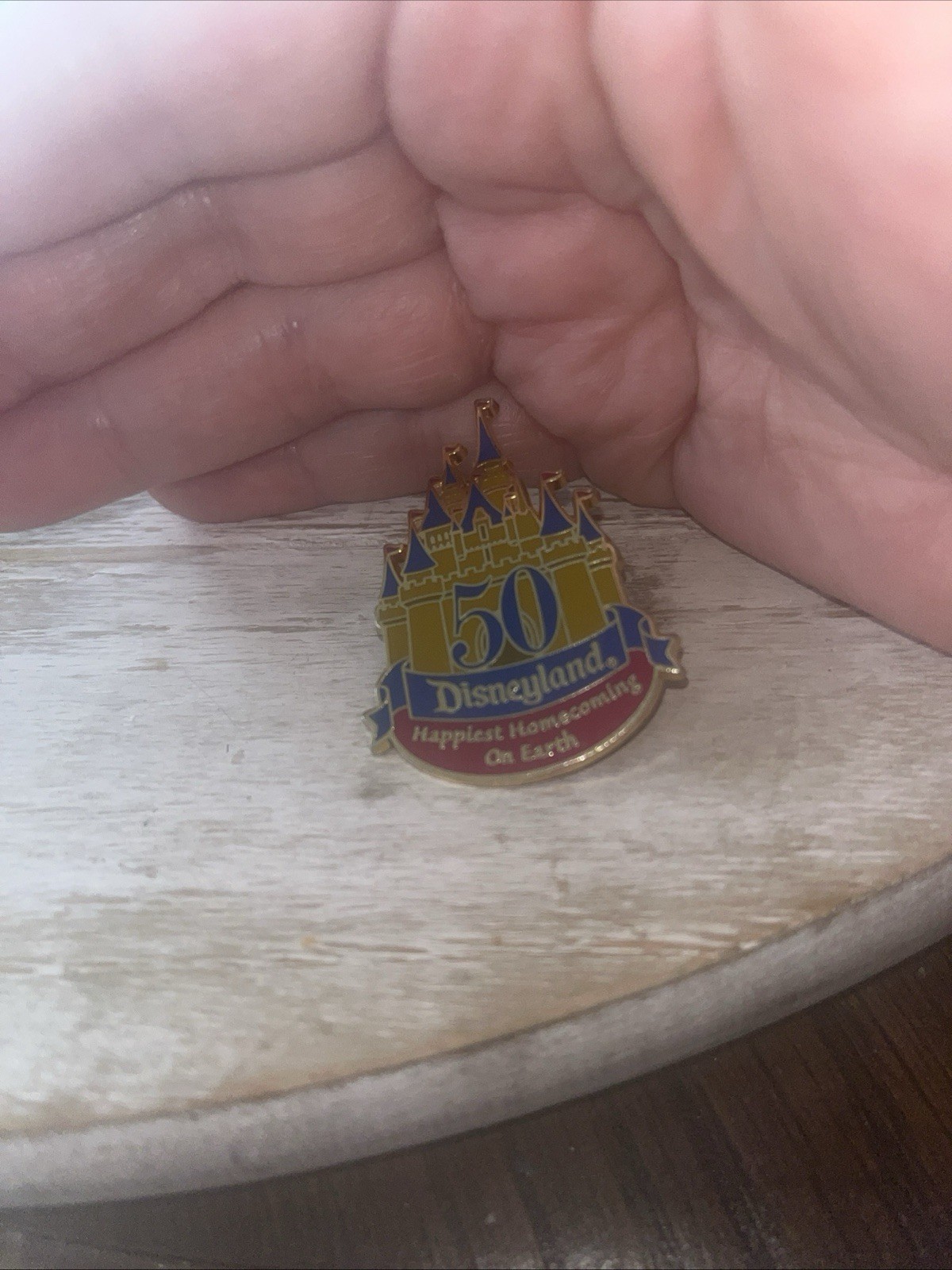 Disney Trading Pin, Disneyland 50 Years, Happiest Homecoming On Earth