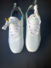 Nike Air Max 270 White/Mint Foam Low Top Mesh Lace-Up Sneakers DQ7652-100 Size 7