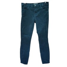 LOFT Women's Pants Sz P 26/2 Black Courdery Fabric Modern Skinny Jeans