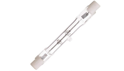 Satco S3146 100 Watt 1650 Lumens T3 Halogen Double Ended R7S Base 120 Volt Clear