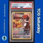 2019 POKEMON SUN & MOON COSMIC ECLIPSE #241/236 PIKACHU SECRET RARE PSA 7