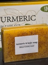 3pcs Turmeric Lemon Soap Skin Brightening Acne Dark Spot Bar Set Fast Shipping