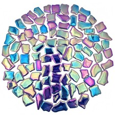0.68"-1.53" Irregular Ceramic Mosaic Tiles,500g/1.1lb Ceramic Mosaic Tiles fo...