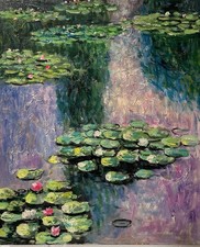 Modern Impressionist :  Lily Pond, Oil on Canvas ,Inspired by Monet