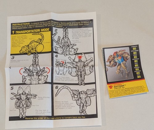 1997 Vintage Transformers Beast Wars - Deluxe Class - Heroic Maximal - Rattrap - Picture 2 of 13