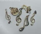 Gold Tone Faux Pearl Mixed Variety Music Note Lot, 56.7g — photo 1