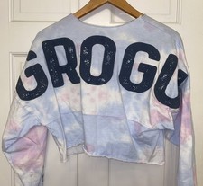 Disney Mandalorian Tie Dye Star Wars Spirit Jersey CROP Baby Yoda GROGU XS