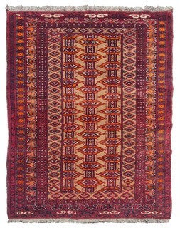 Rare Hand knotted Vintage Pakistani Bokhara Jhaldar Wool Area Rug 7 x 4 Ft