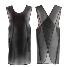 Waterproof Cross Back Apron, Shortened Design Waterproof Apron, Japanese Styl...