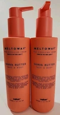NEW LOT OF 2 Meltoway Hair Dissolving Cream Guava Butter Face & Body Wakse 6.7oz