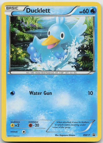 Ducklett Holo Black and White Promos LP Pokemon BW17