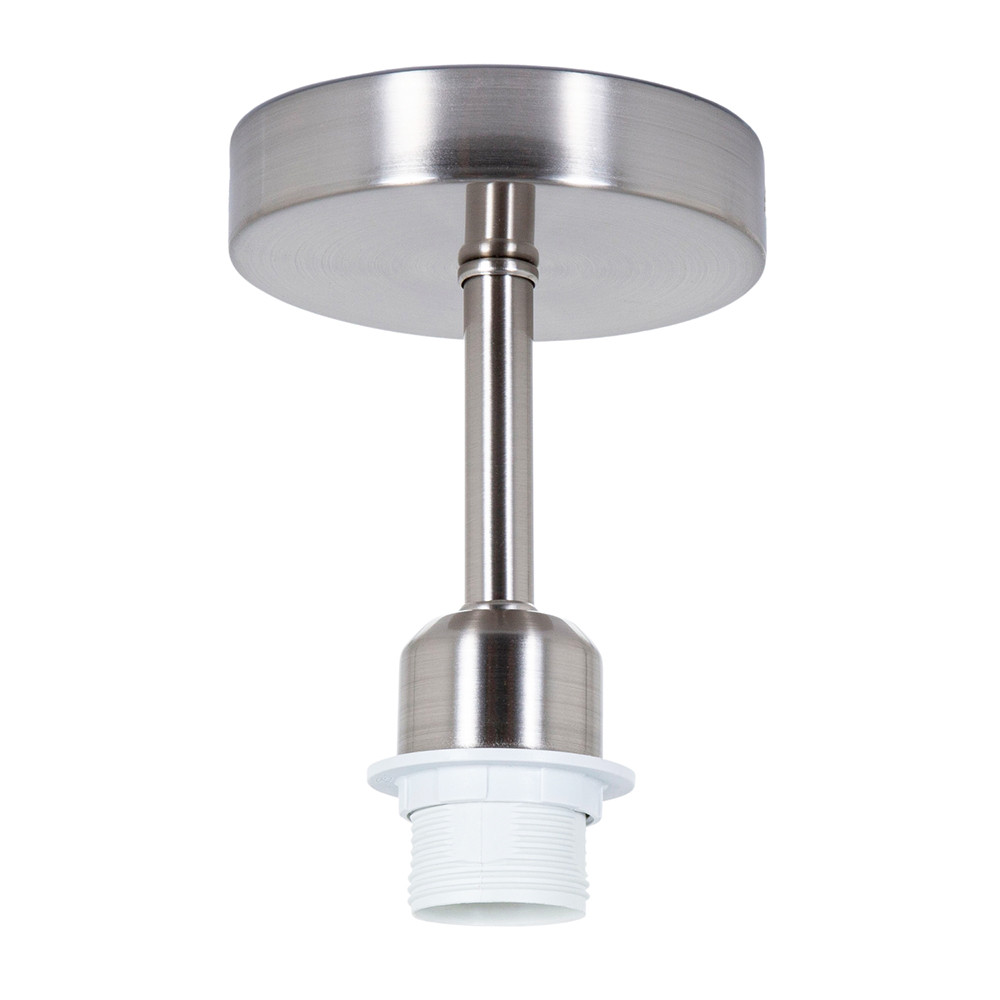 Brushed Satin Nickel Ceiling Light Fitting for Industrial Style Light Bulbs b...
