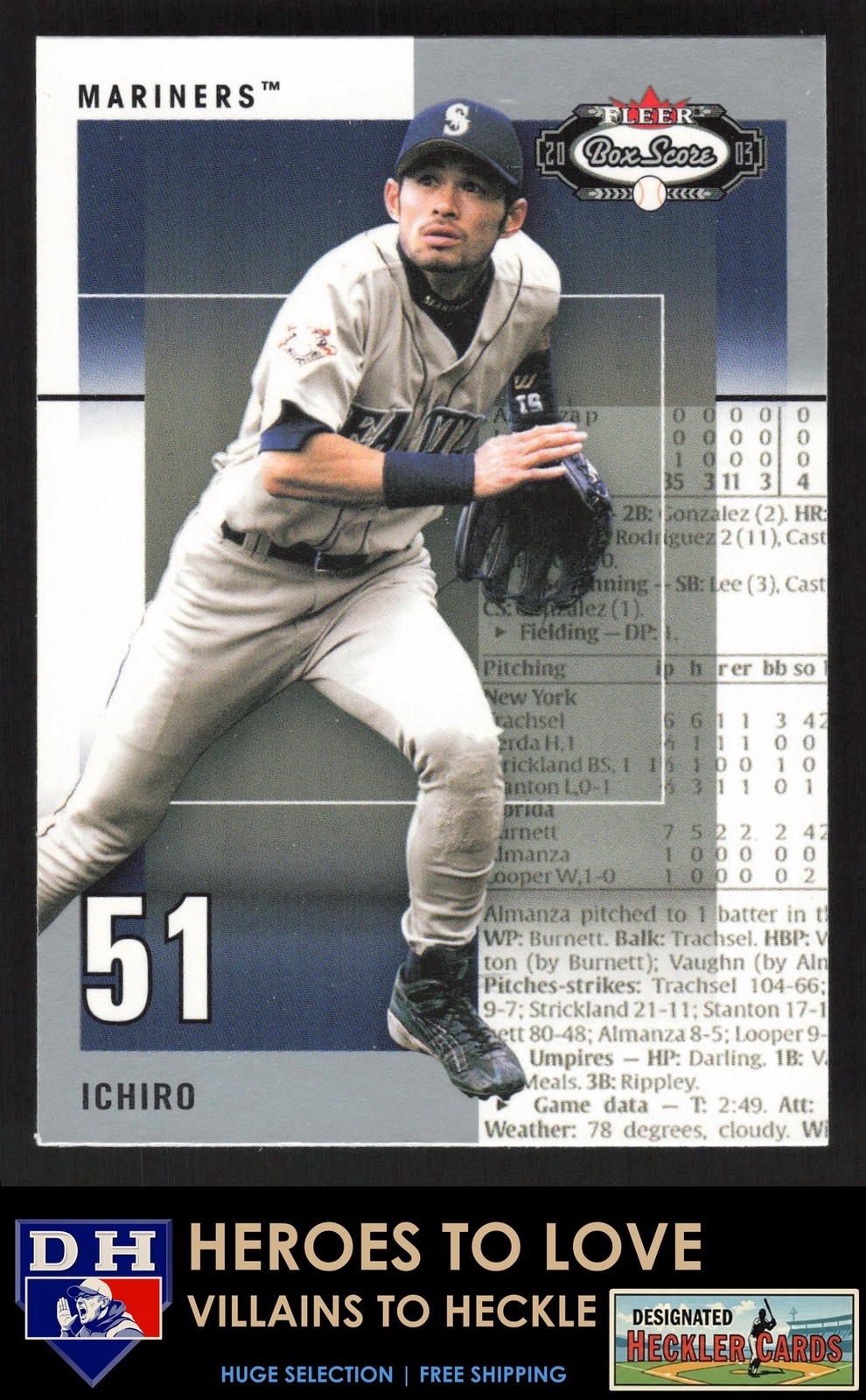 2003 Fleer Box Score Ichiro #71 Seattle Mariners