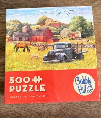 Cobble Hill 500 Piece Puzzle ''Summer Afternoon on the Farm'' Item#57185 Sealed