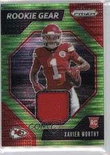 2024 Panini Prizm Rookie Gear Neon Green Pulsar Xavier Worthy #RG-XWY 17x6