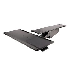 Under Desk Keyboard Tray, Height Adjustable Keyboard and Mouse Tray [10" x 26"],