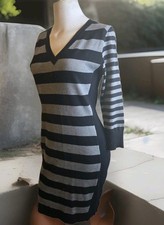 Pink Rose Brand Sweater Dress Womens Large 3/4 Sleeve Knee Length Pullover