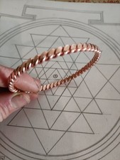 Flattened thick Tensor Ring Bangle 144hz Scalar Handmade Jewelry EMF Protection 