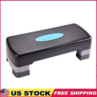 Adjustable Aerobic Step Platform Cardio Fitness Exercise W/ Workout Videos New