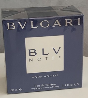 BVLGARI BLV NOTTE POUR HOMME EDT Spray 50mL 1.7 FL OZ Perfume Sealed w/Box Rare