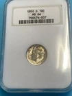 1950-D Silver Roosevelt Dime 10C - NGC MS66 Old Fatty Holder