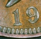 1905 Indian Head Cent RPD-025 - Repunched Date - Free Shipping!