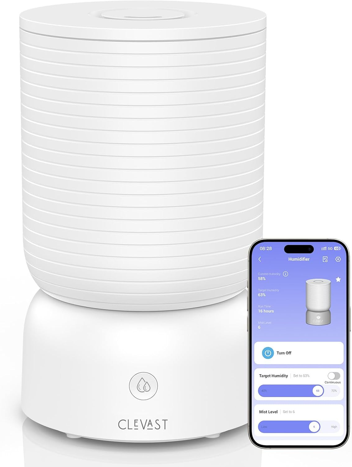 S For Bedroom - Smart 1 Gal Cool Mist Top Fill Humidifier With Essenti