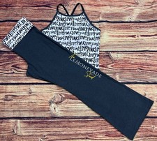 Victoria’s Secret PINK Script Logo High Neck Tank Top Foldover Flare Legging XL